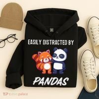Easily Distracted By Pandas Cute Red Panda And Panda Hoodie thumb 4