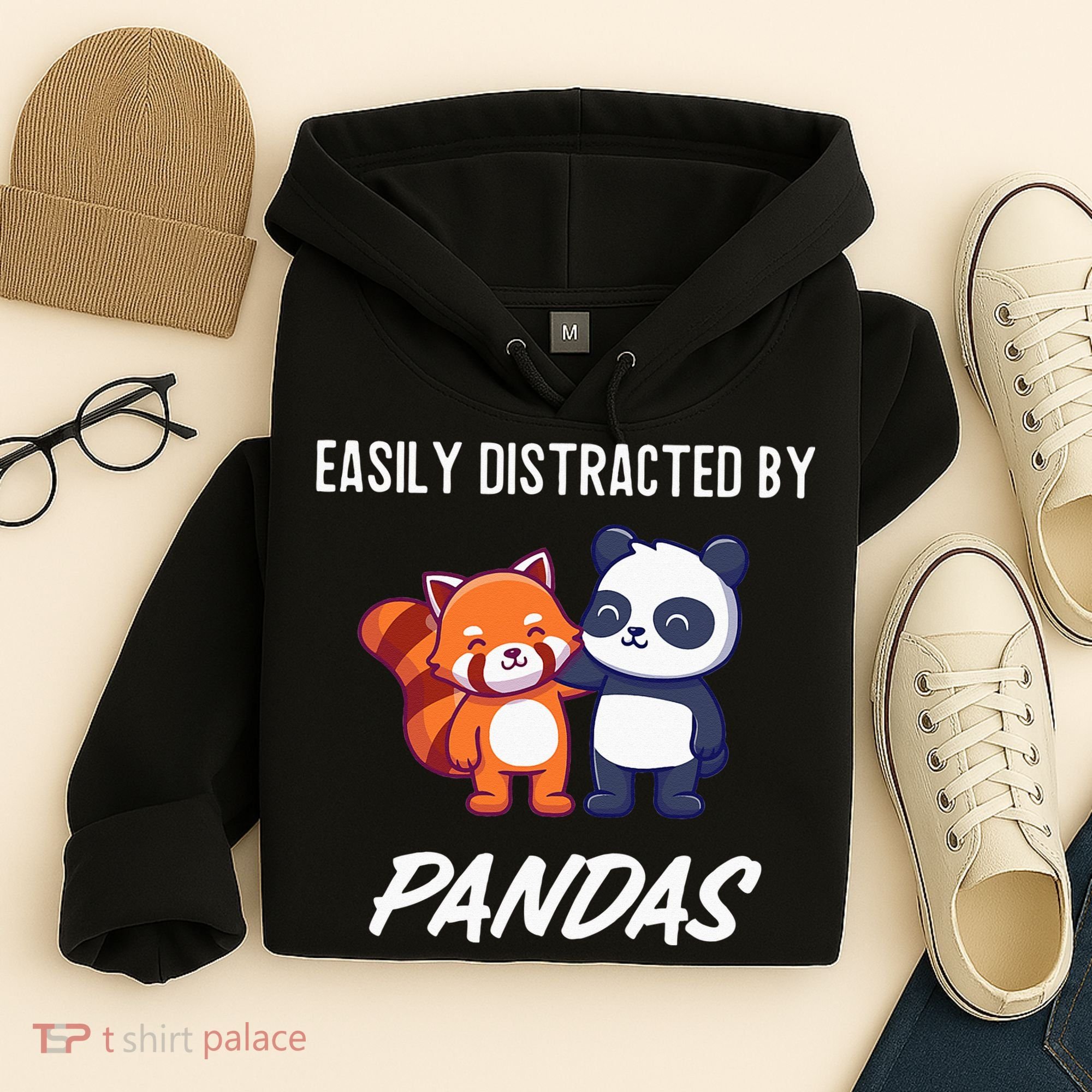 Easily Distracted By Pandas Cute Red Panda And Panda Hoodie