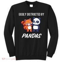 Easily Distracted By Pandas Cute Red Panda And Panda Sweatshirt thumb 0