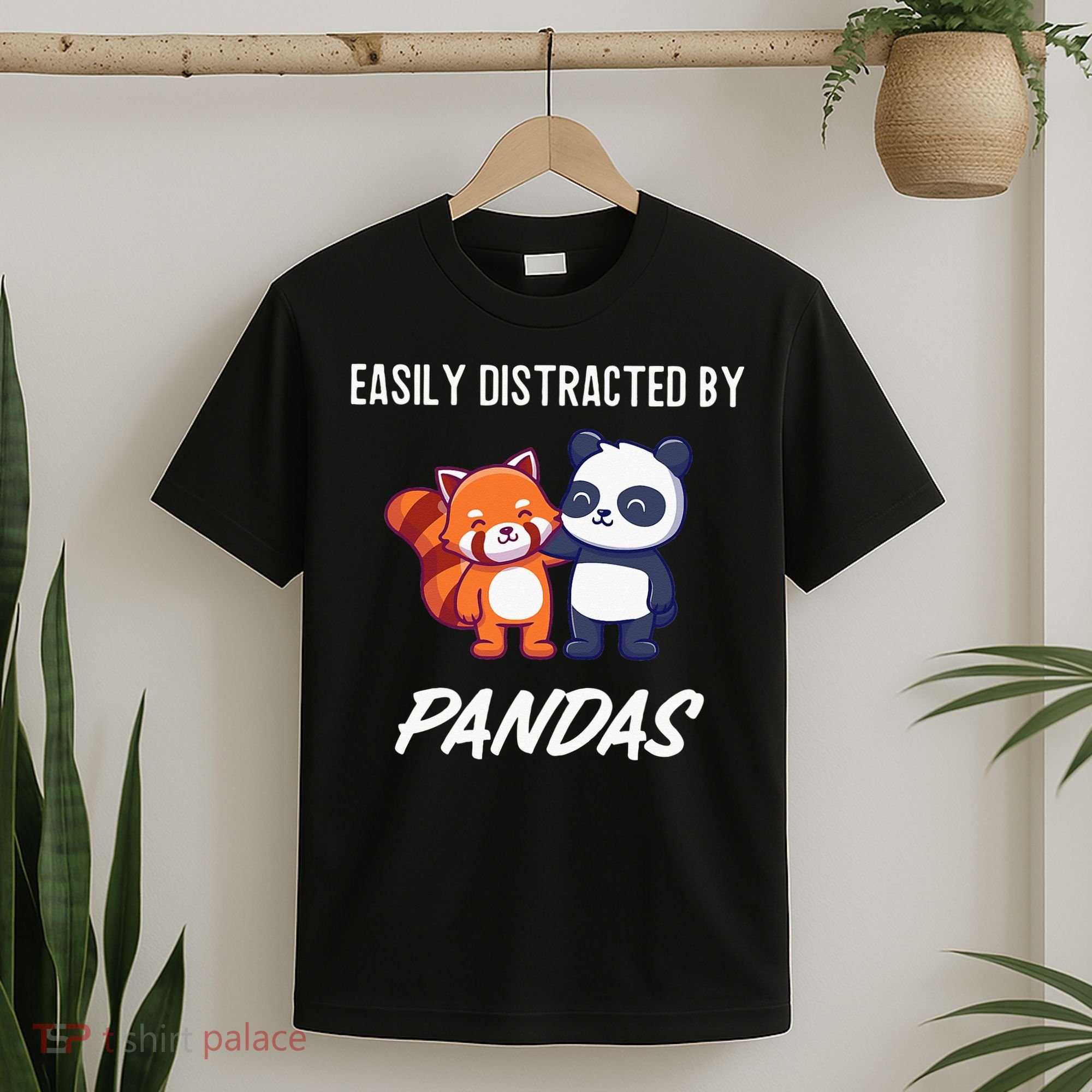 Easily Distracted By Pandas Cute Red Panda And Panda T-Shirt