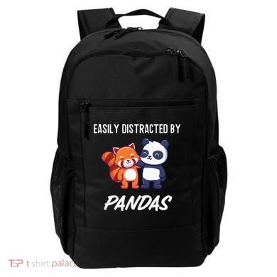 Easily Distracted By Pandas Cute Red Panda And Panda Backpack