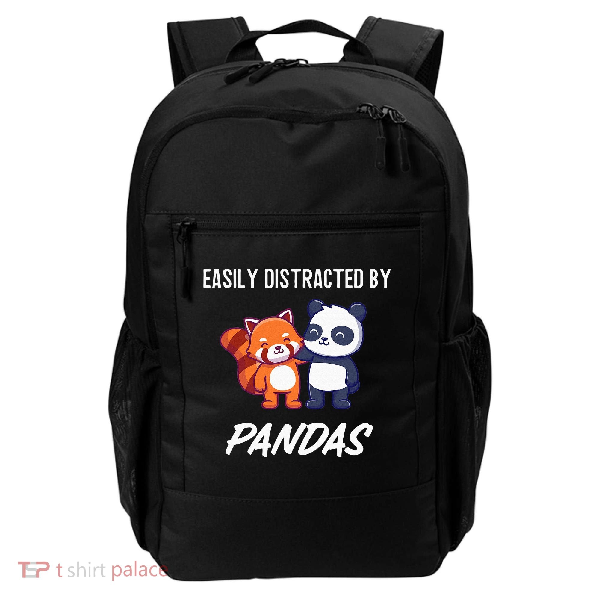Easily Distracted By Pandas Cute Red Panda And Panda Backpack
