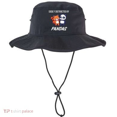 Easily Distracted By Pandas Cute Red Panda And Panda Bucket Hat