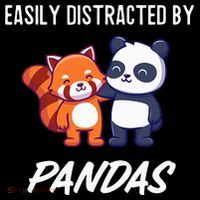 Easily Distracted By Pandas Cute Red Panda And Panda Women's Hoodie thumb 2
