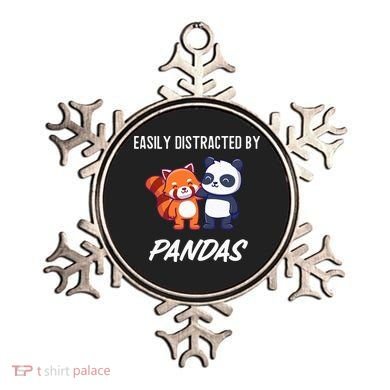 Easily Distracted By Pandas Cute Red Panda And Panda Ornament