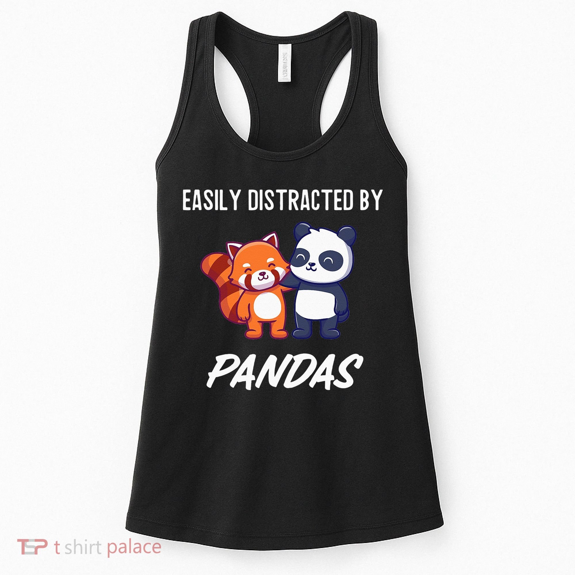 Easily Distracted By Pandas Cute Red Panda And Panda Women's Tank Top