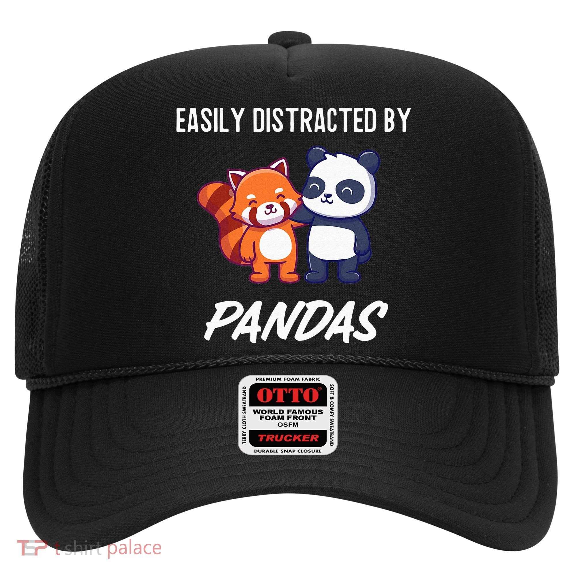 Easily Distracted By Pandas Cute Red Panda And Panda Hat