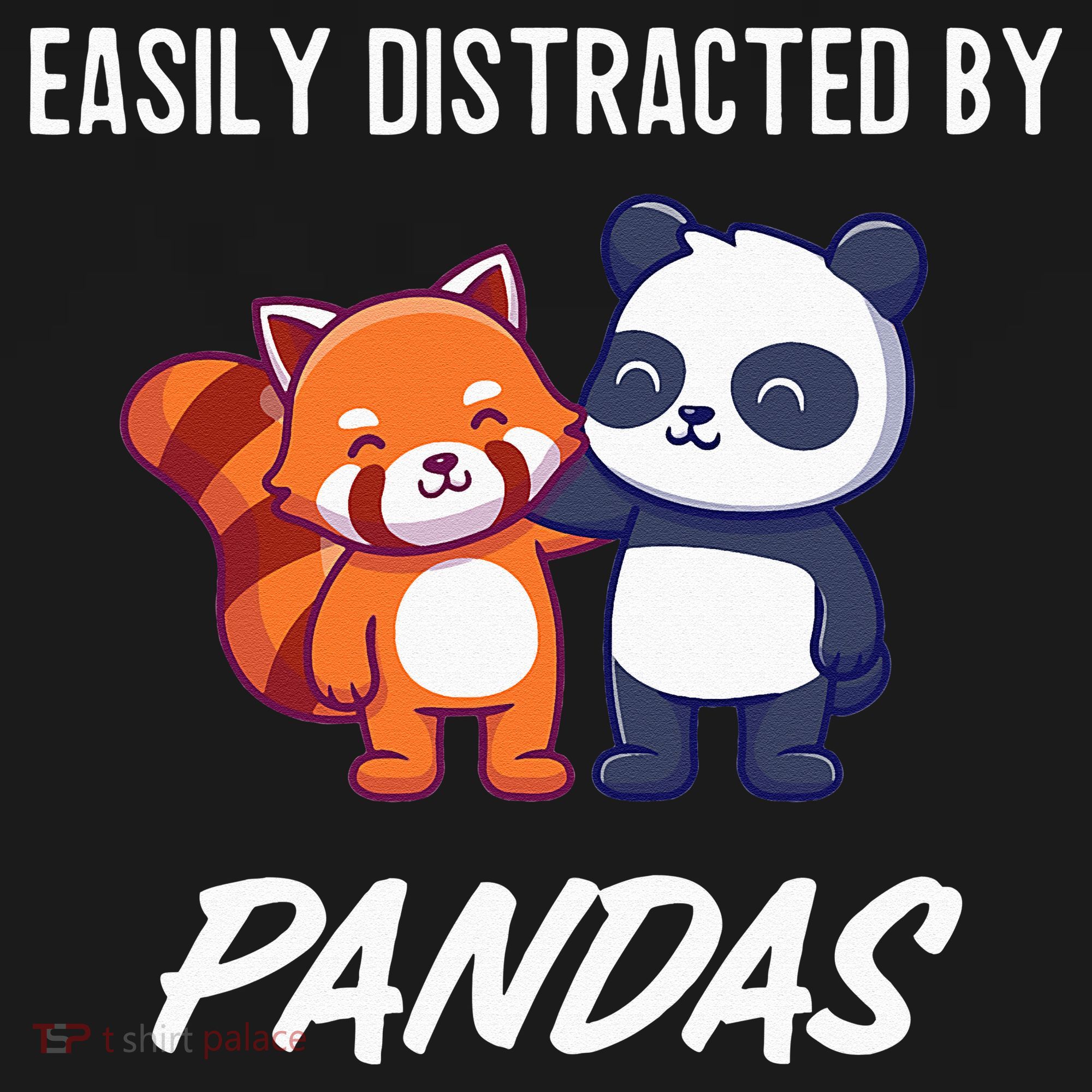 Easily Distracted By Pandas Cute Red Panda And Panda Kids Hoodie
