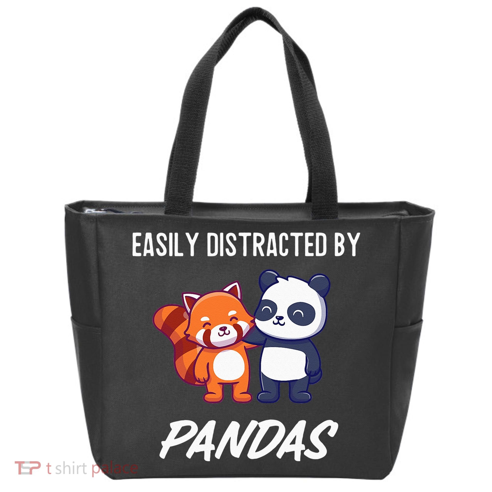 Easily Distracted By Pandas Cute Red Panda And Panda Tote Bag