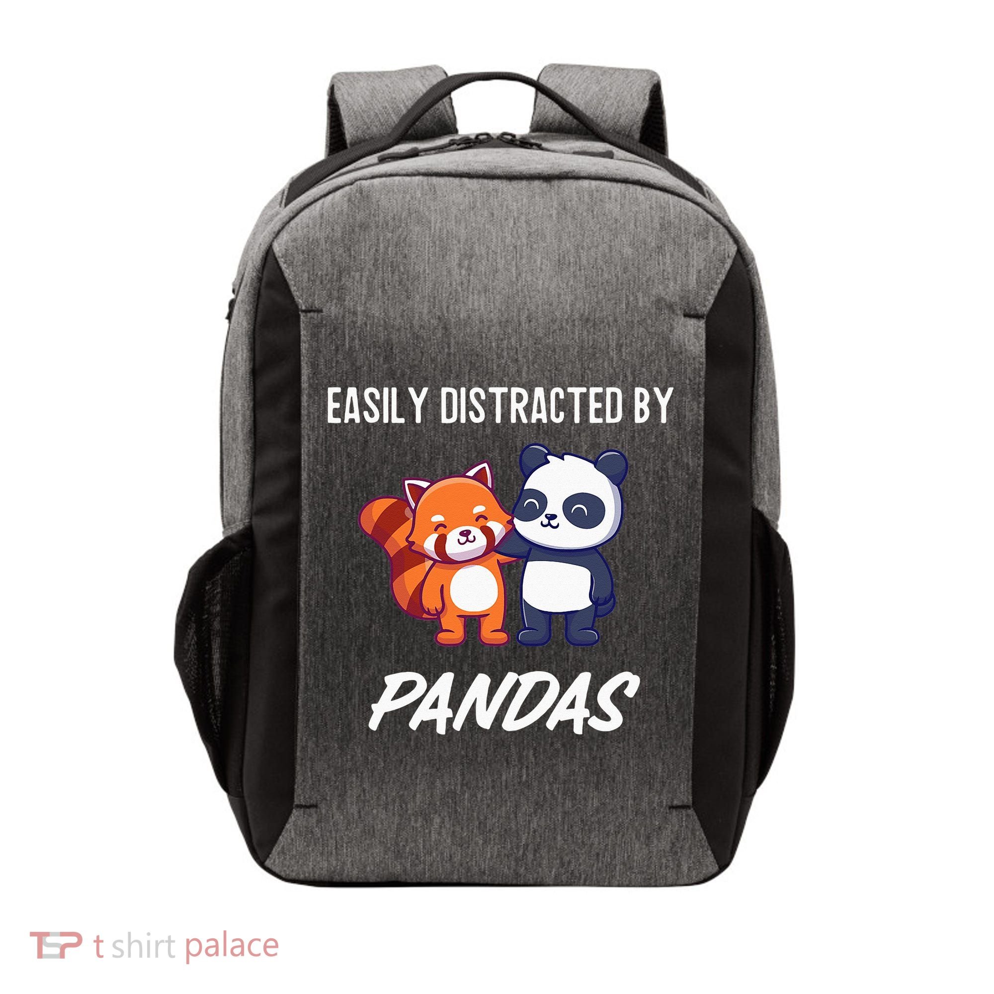 Easily Distracted By Pandas Cute Red Panda And Panda Vector Backpack