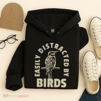 Easily Distracted By Birds Hoodie thumb 4