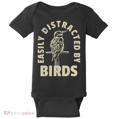 Easily Distracted By Birds Baby Bodysuit