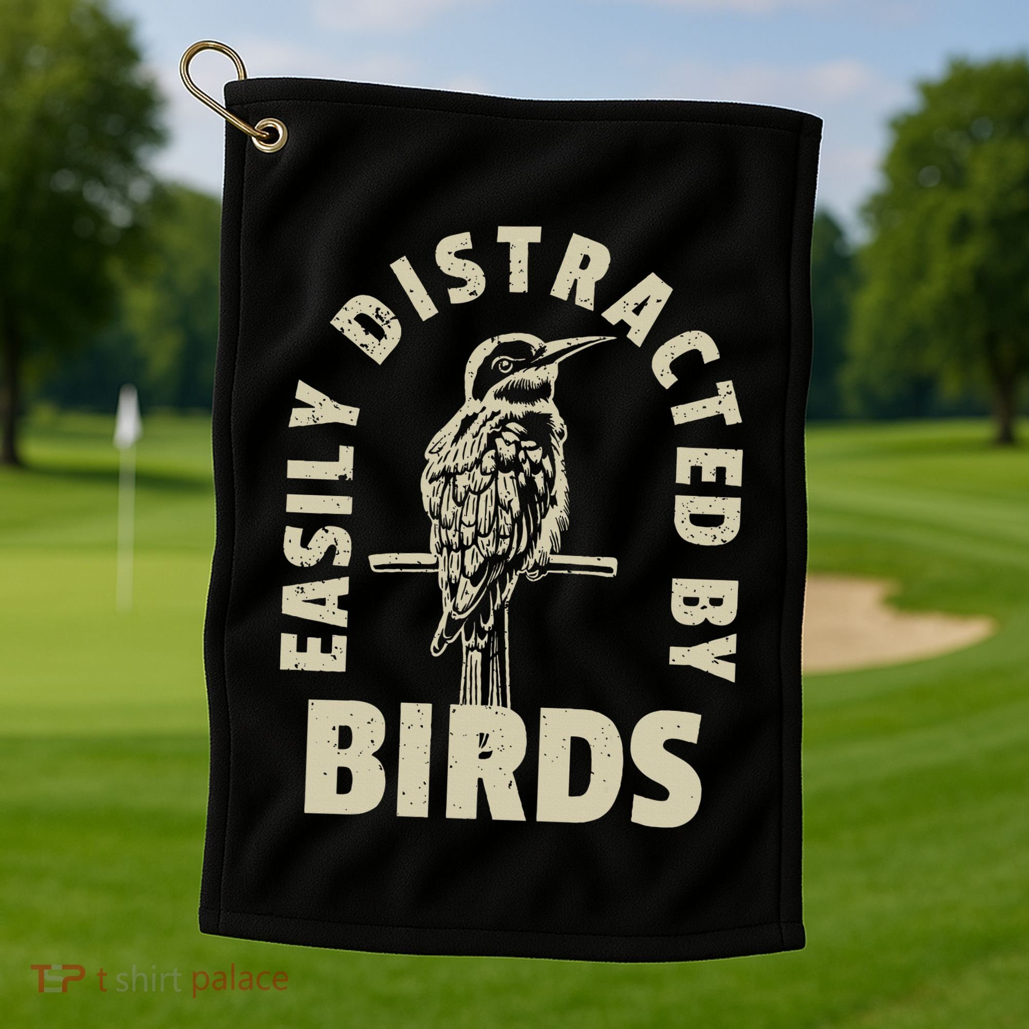 Easily Distracted By Birds Golf Towel