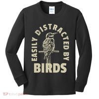 Easily Distracted By Birds Kids Long Sleeve Shirt thumb 0