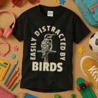 Easily Distracted By Birds Kids T-Shirt thumb 3
