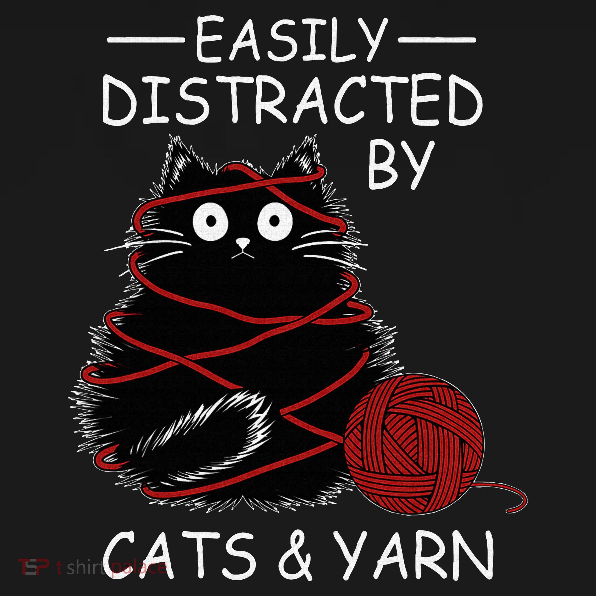 Easily Distracted By Cats And Yarn Kitten Lover Crochet Doggie Tank