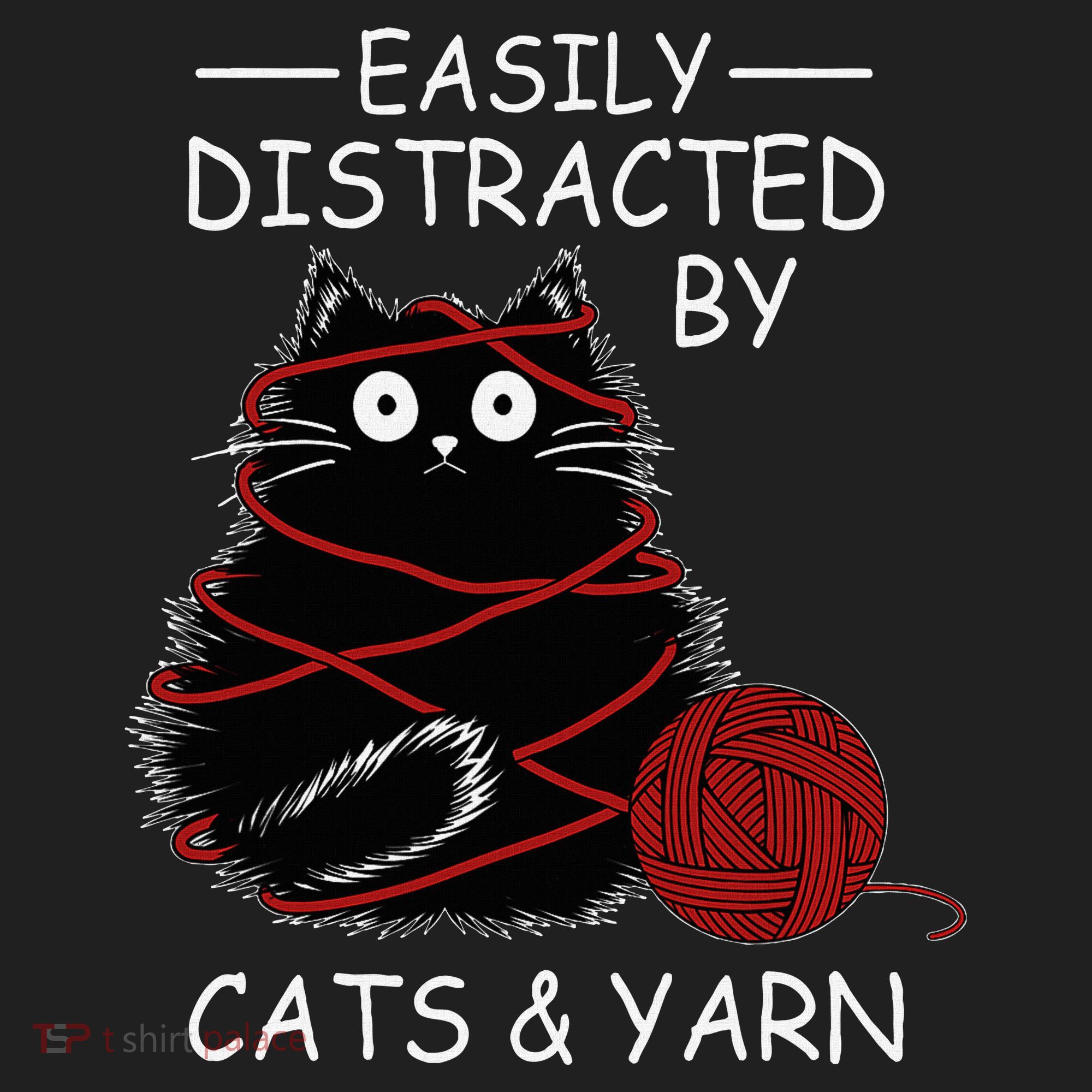 Easily Distracted By Cats And Yarn Kitten Lover Crochet Golf Towel
