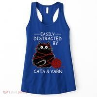 Easily Distracted By Cats And Yarn Kitten Lover Crochet Women's Tank Top thumb 0
