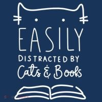 Easily Distracted By Cats And Books Cat & Book Lover Beanie thumb 2