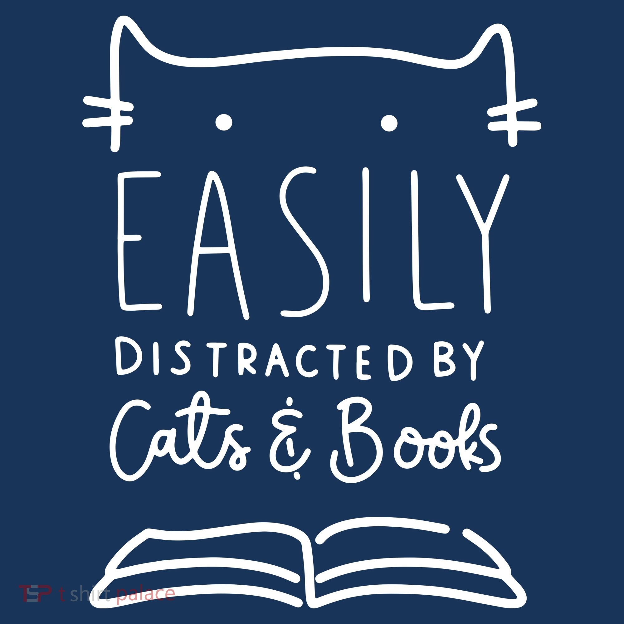 Easily Distracted By Cats And Books Cat & Book Lover Beanie