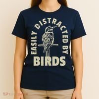 Easily Distracted By Birds T-Shirt thumb 4
