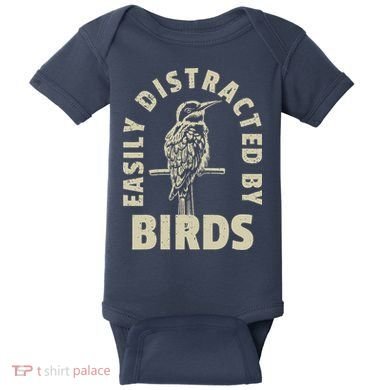 Easily Distracted By Birds Baby Bodysuit