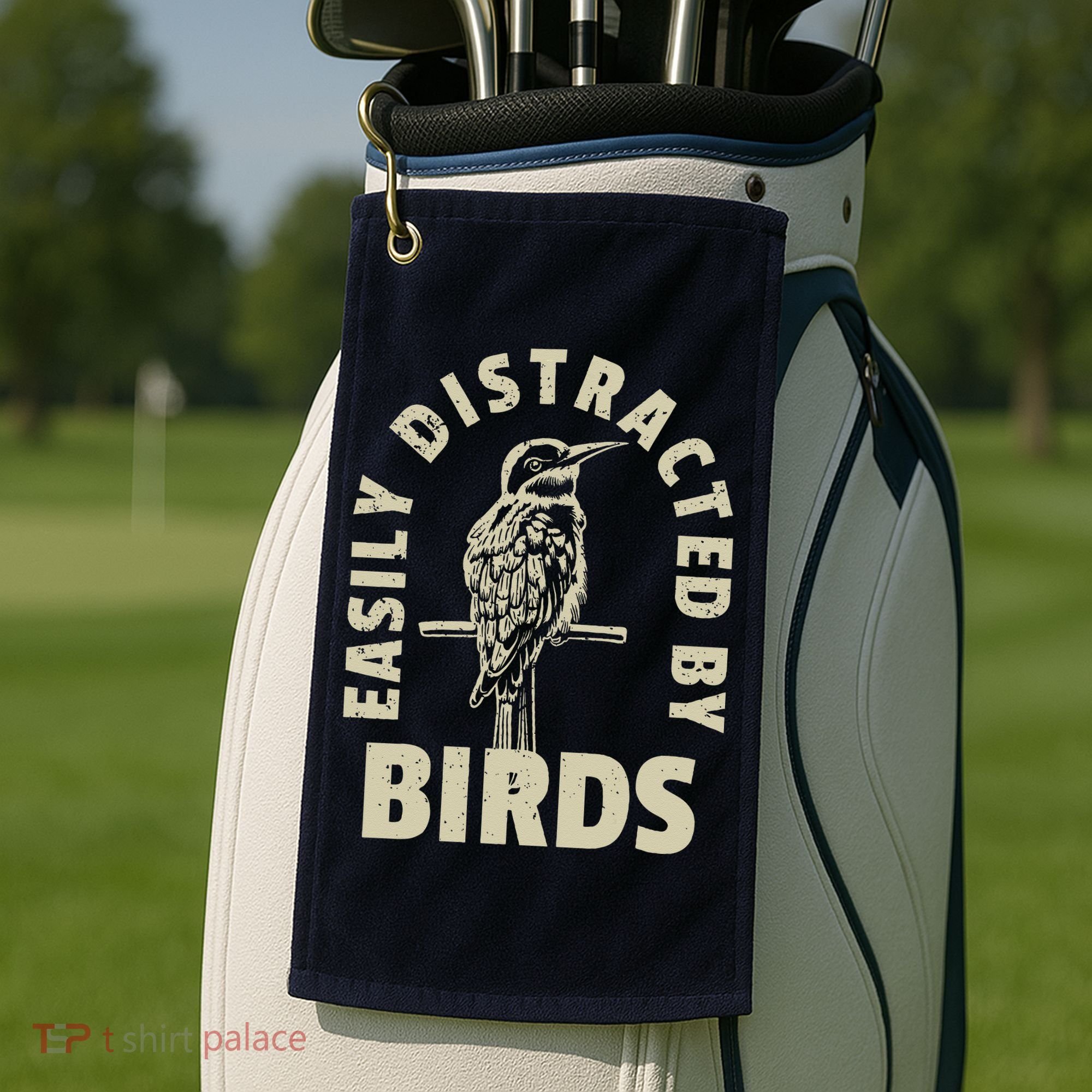 Easily Distracted By Birds Golf Towel