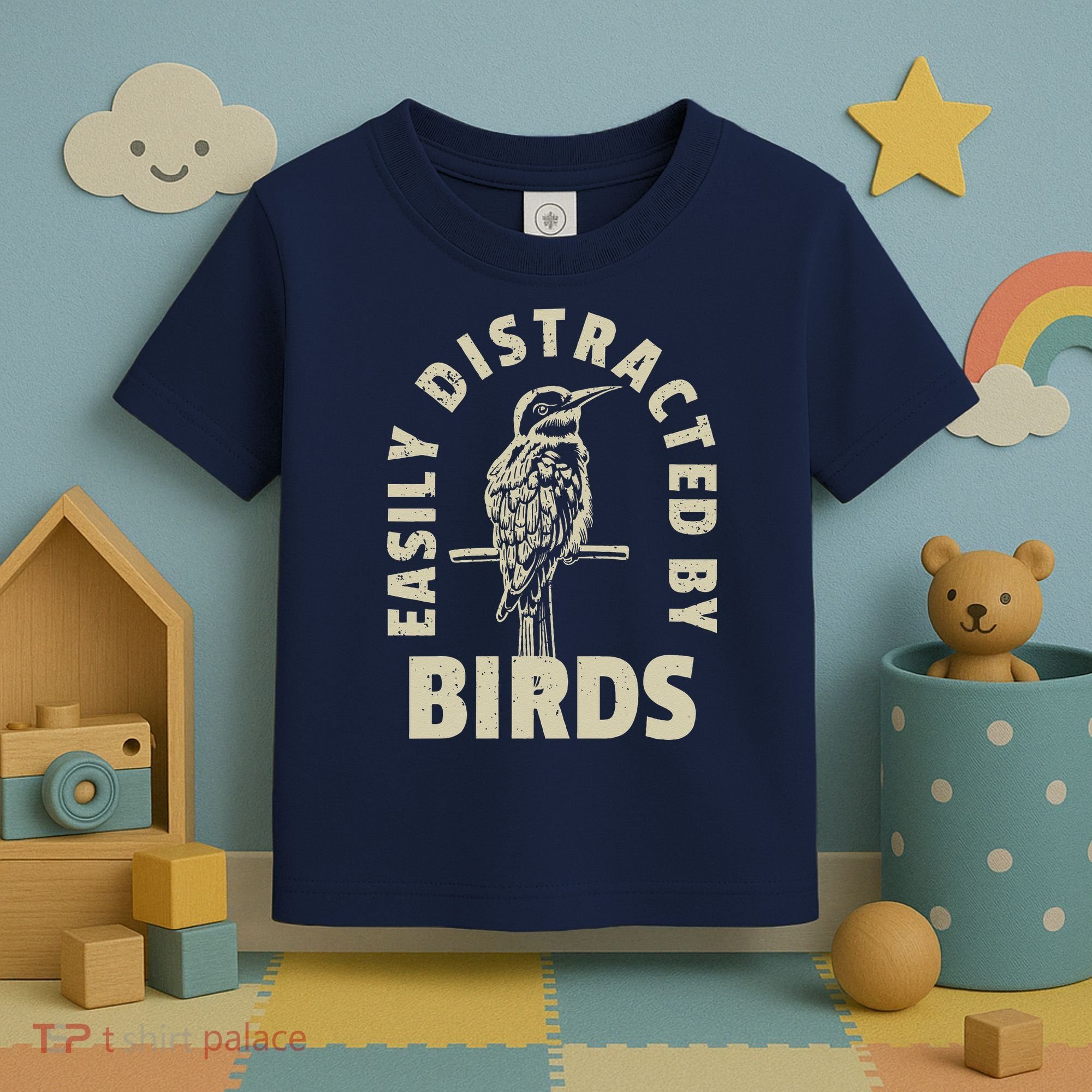 Easily Distracted By Birds Toddler T-Shirt