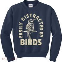 Easily Distracted By Birds Kids Sweatshirt thumb 0