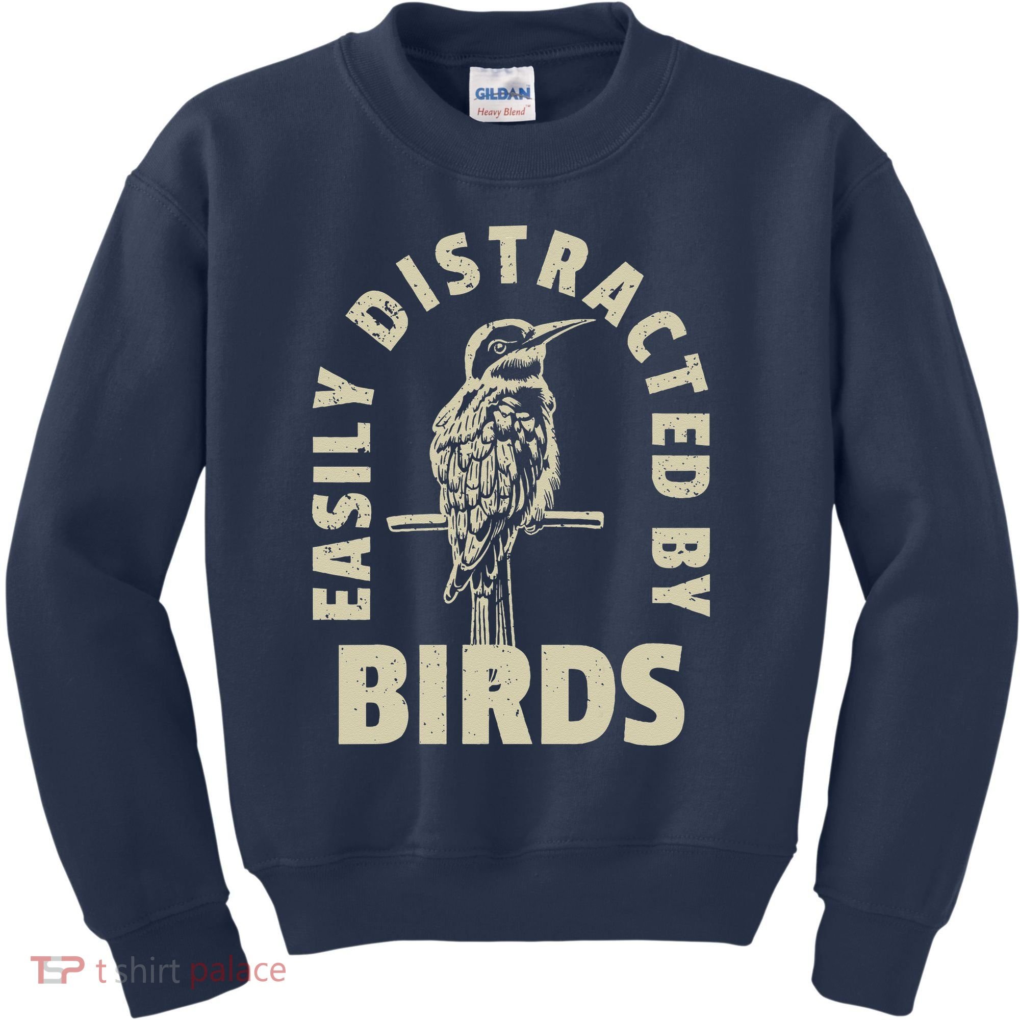 Easily Distracted By Birds Kids Sweatshirt