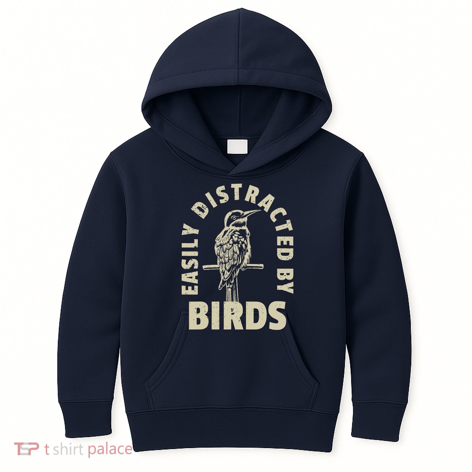 Easily Distracted By Birds Kids Hoodie