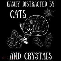 Easily Distracted By Cats Crystals Boho Spiritual Wiccan Toddler Hoodie thumb 2