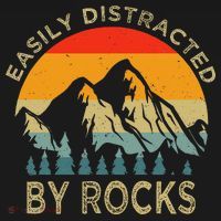 Easily Distracted By Rocks Vintage Funny Rocks T-Shirt thumb 7