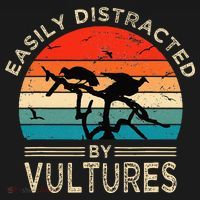 Easily Distracted By Vultures Vintage Funny Vulture T-Shirt thumb 7