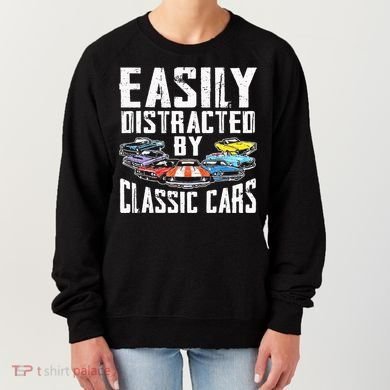 Easily Distracted By Classic Cars Women's Sweatshirt