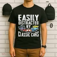 Easily Distracted By Classic Cars T-Shirt thumb 6