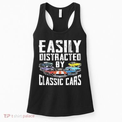 Easily Distracted By Classic Cars Women's Tank Top