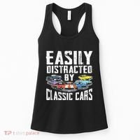 Easily Distracted By Classic Cars Women's Tank Top thumb 0