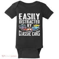 Easily Distracted By Classic Cars Baby Bodysuit thumb 0