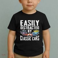 Easily Distracted By Classic Cars Toddler T-Shirt thumb 2