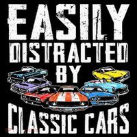 Easily Distracted By Classic Cars Toddler T-Shirt thumb 4
