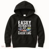Easily Distracted By Classic Cars Kids Hoodie thumb 0