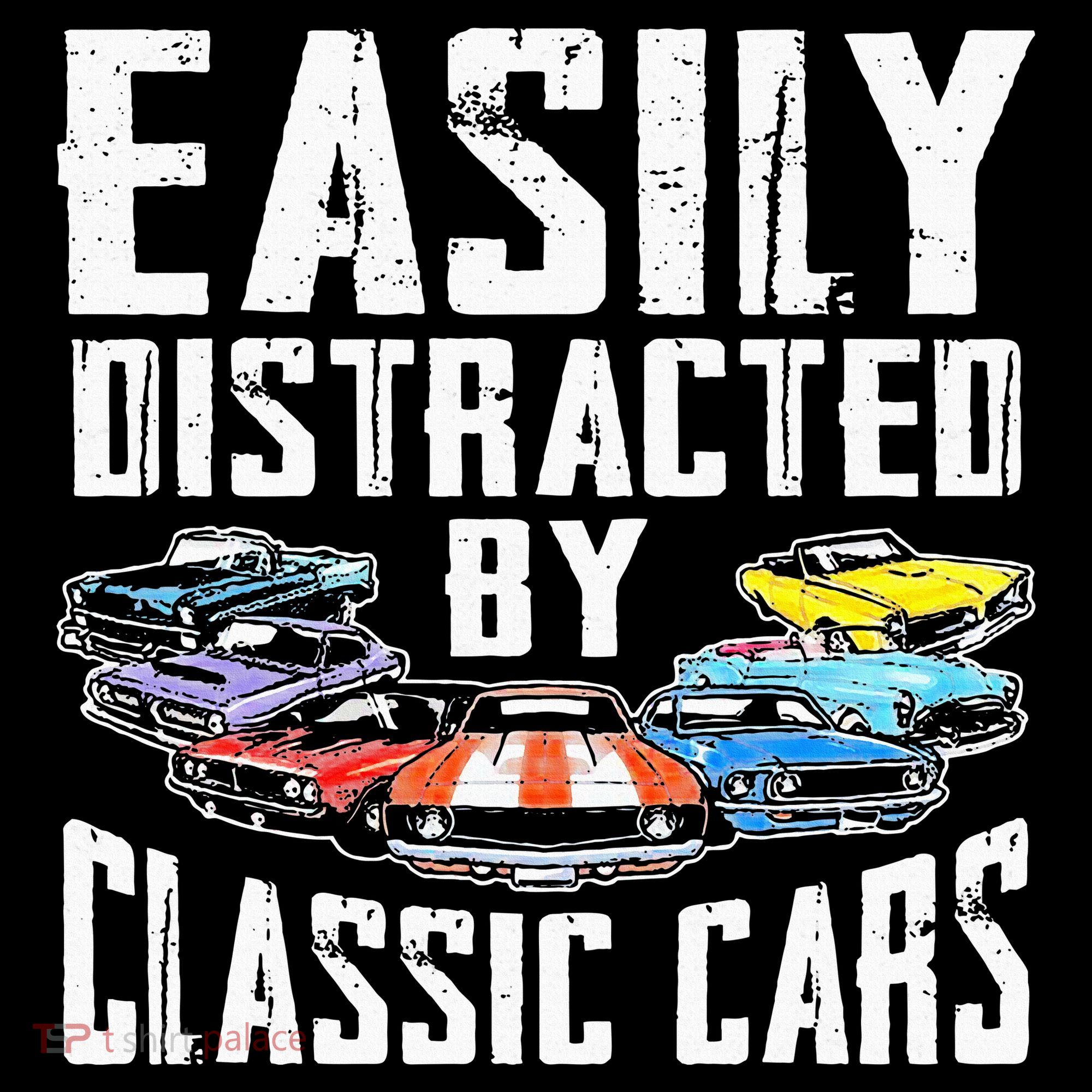 Easily Distracted By Classic Cars Kids Hoodie