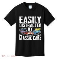 Easily Distracted By Classic Cars Kids T-Shirt thumb 0