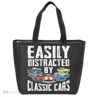 Easily Distracted By Classic Cars Tote Bag
