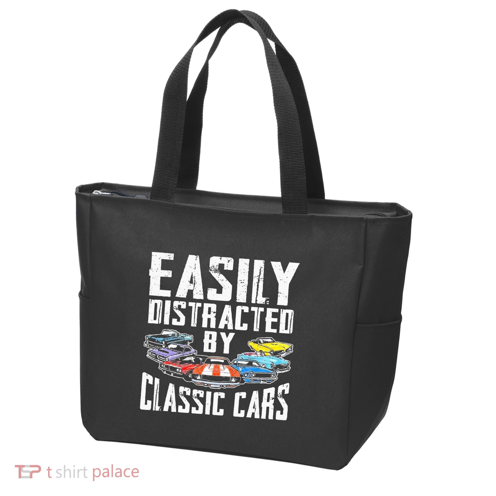 Easily Distracted By Classic Cars Tote Bag