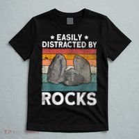 Easily Distracted By Rocks Collector Mineral Retro Geologist T-Shirt thumb 5