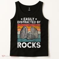 Easily Distracted By Rocks Collector Mineral Retro Geologist Tank Top thumb 2