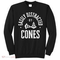 Easily Distracted By Cones – Funny Autox Autocross Racing Sweatshirt thumb 0