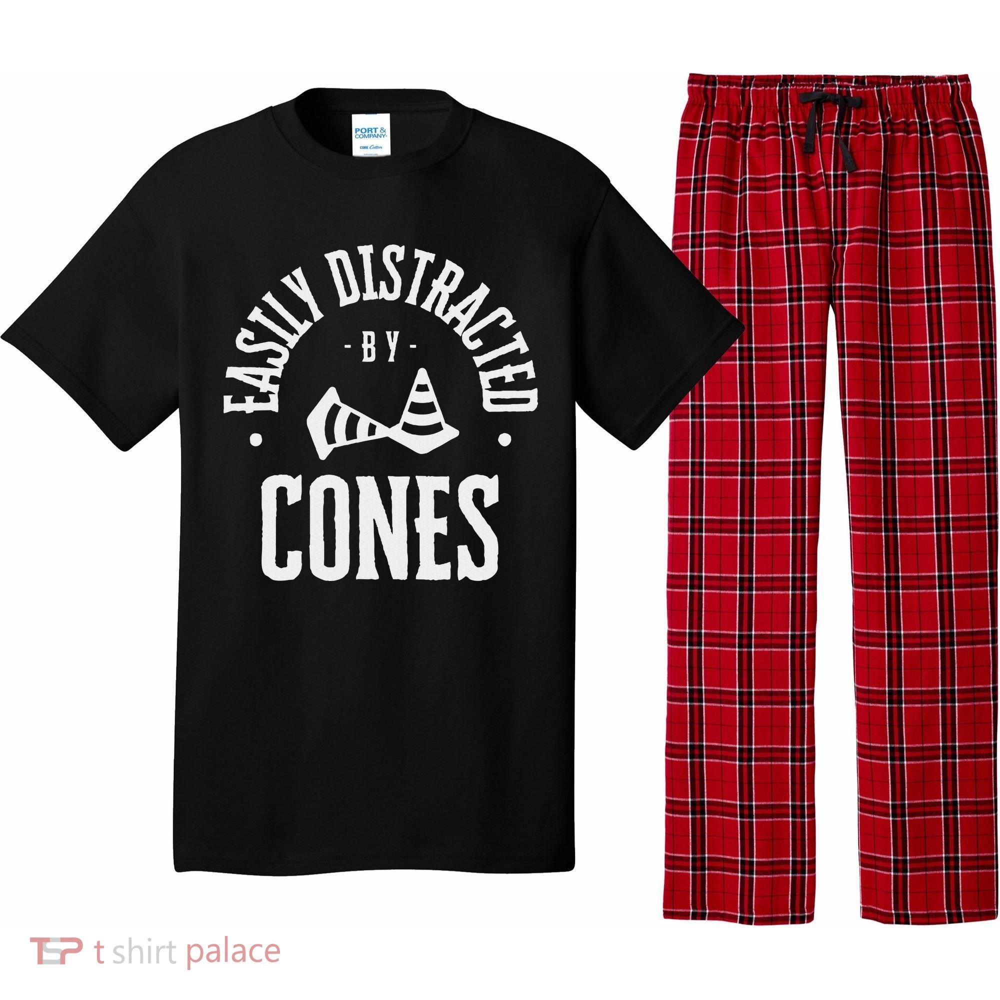 Easily Distracted By Cones – Funny Autox Autocross Racing Pajama Set